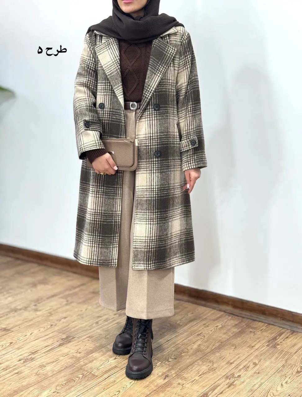 پالتو پشمی بلند آستردار شاهیکا